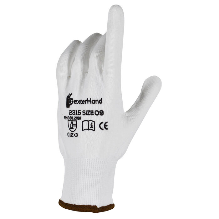 2315 Guante de nylon blanco